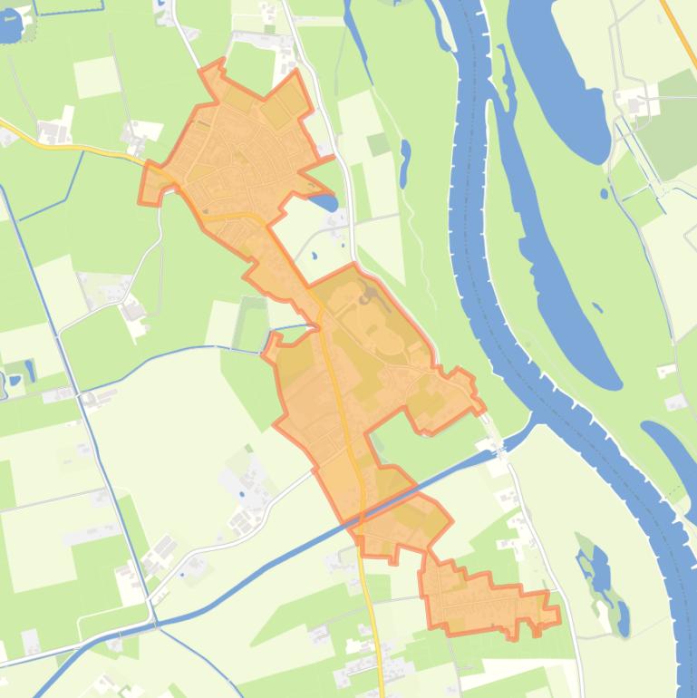 Kaart van de buurt Terwolde dorpskern.