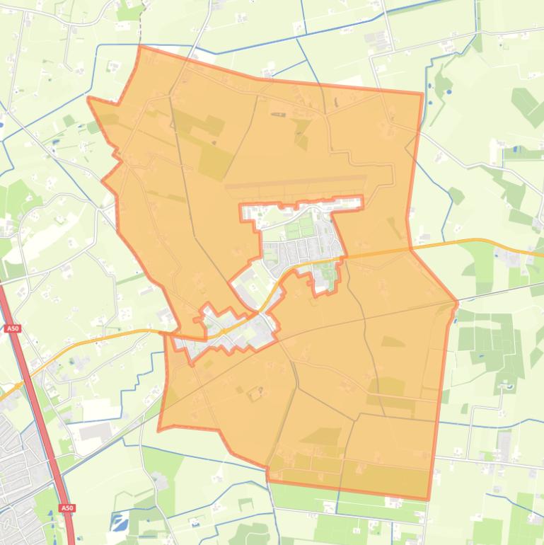 Kaart van de buurt Teuge Buitengebied.