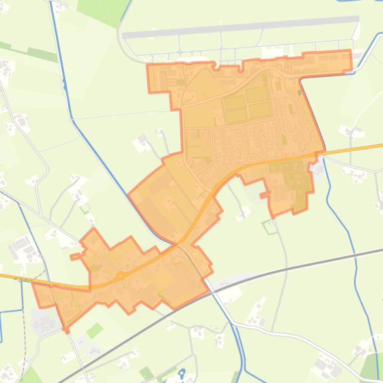 Kaart van de buurt Teuge Dorpskern.