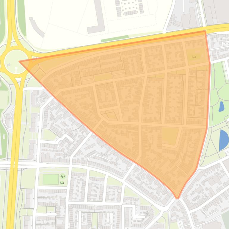 Kaart van de Textielbuurt West.