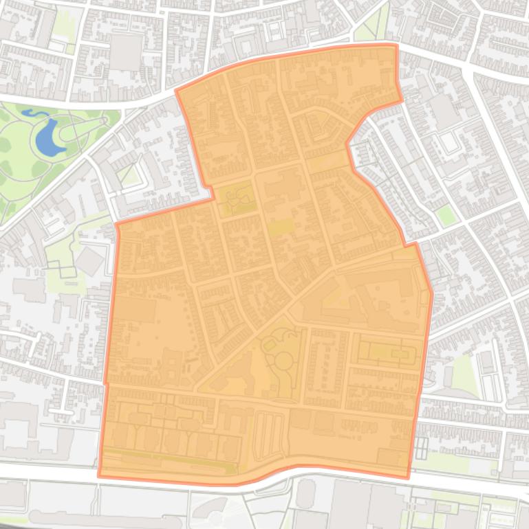 Kaart van de buurt Theresia Midden.