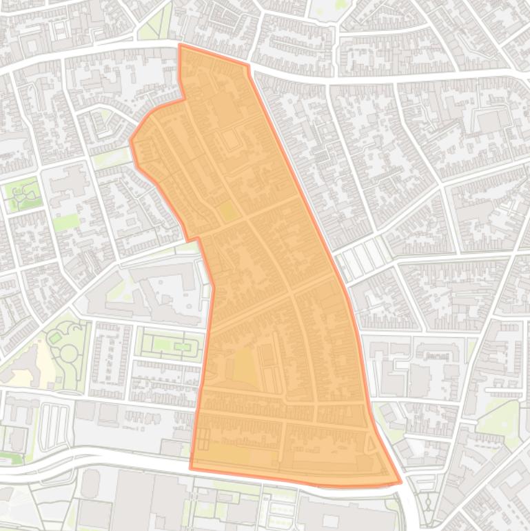 Kaart van de buurt Theresia Oost.