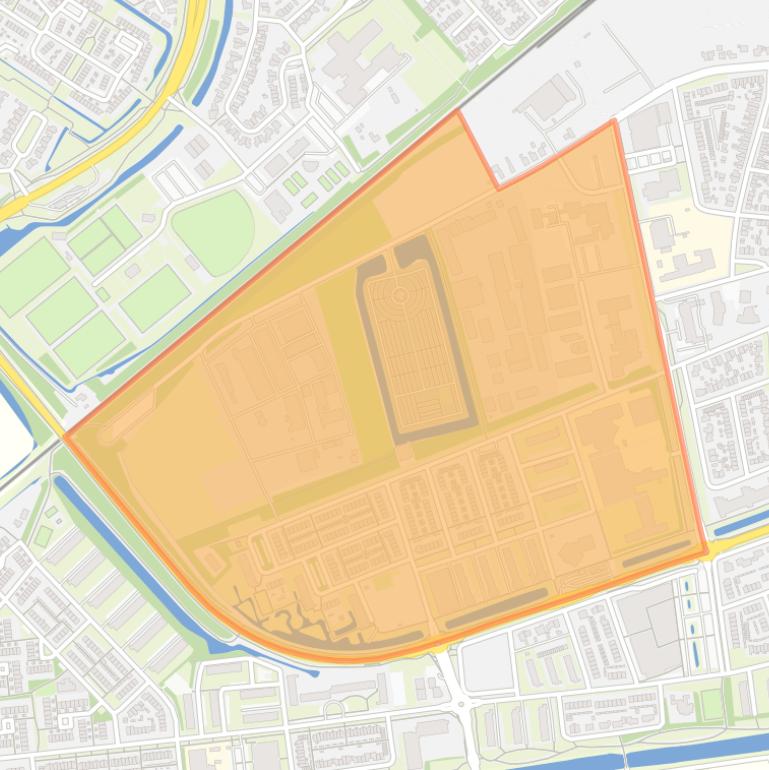 Kaart van de buurt Tiel-West.