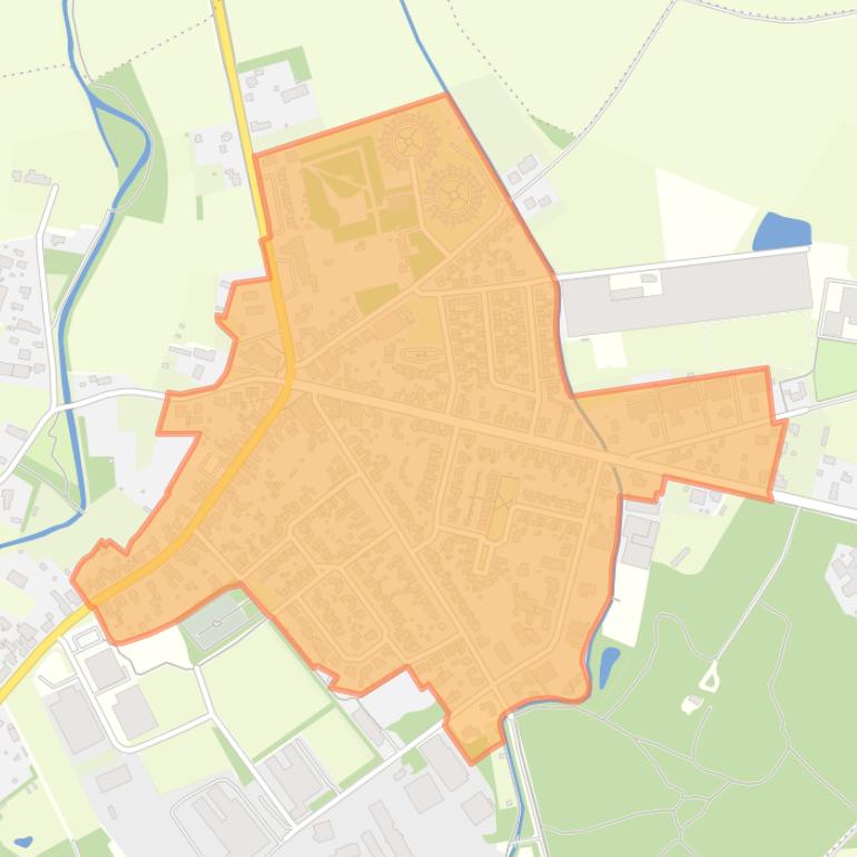 Kaart van de buurt Tienray.