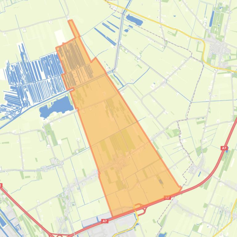 Kaart van de buurt Tjalleberd.