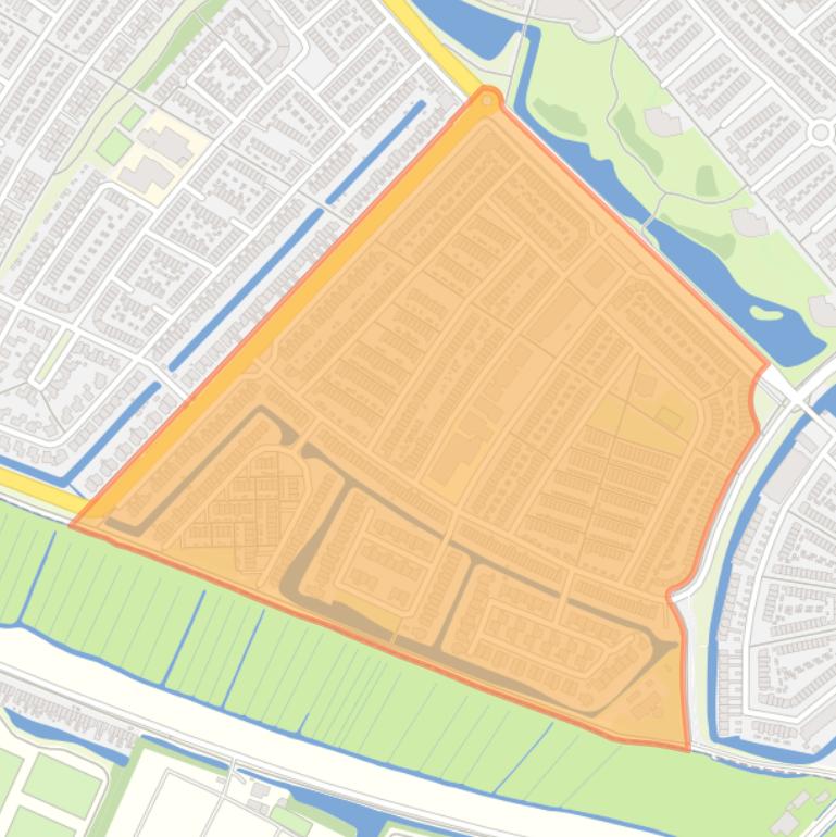 Kaart van de Tjotterbuurt.