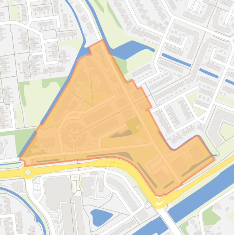 Kaart van de buurt Tolhoeck.