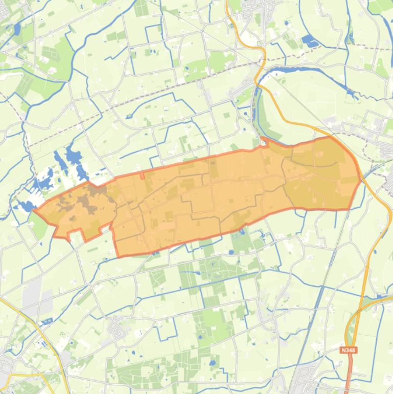 Kaart van de buurt Tonden.