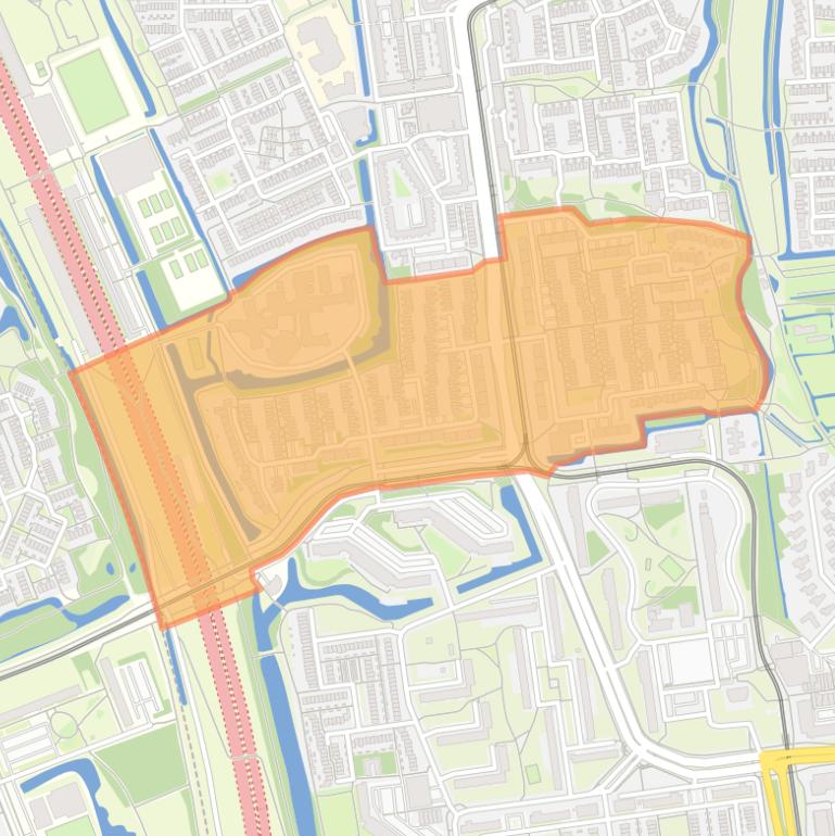 Kaart van de Toneelspelersbuurt.