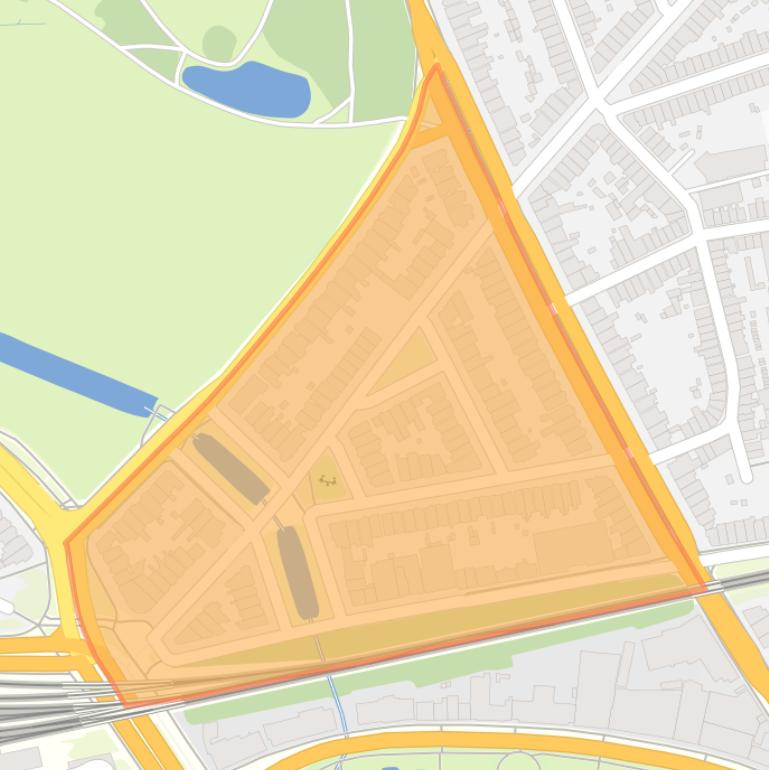 Kaart van de Transvaalbuurt.