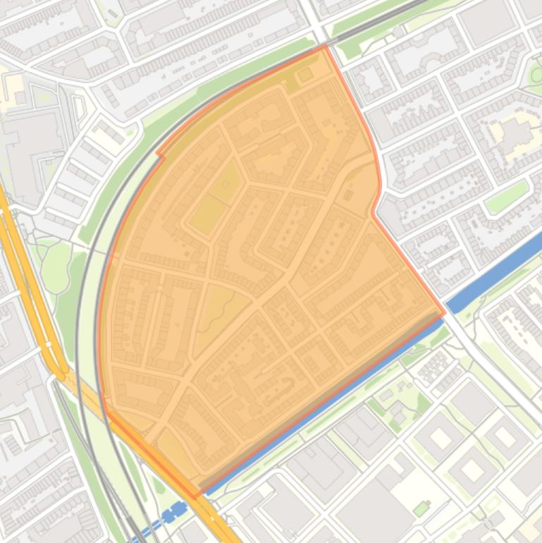 Kaart van de Transvaalbuurt-West.