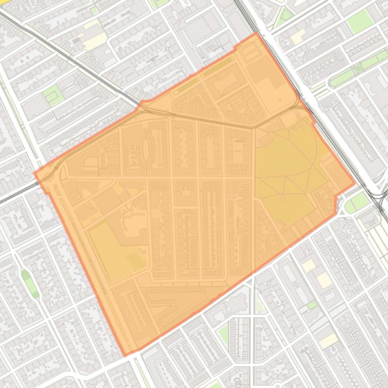 Kaart van de buurt Transvaalkwartier-Midden.