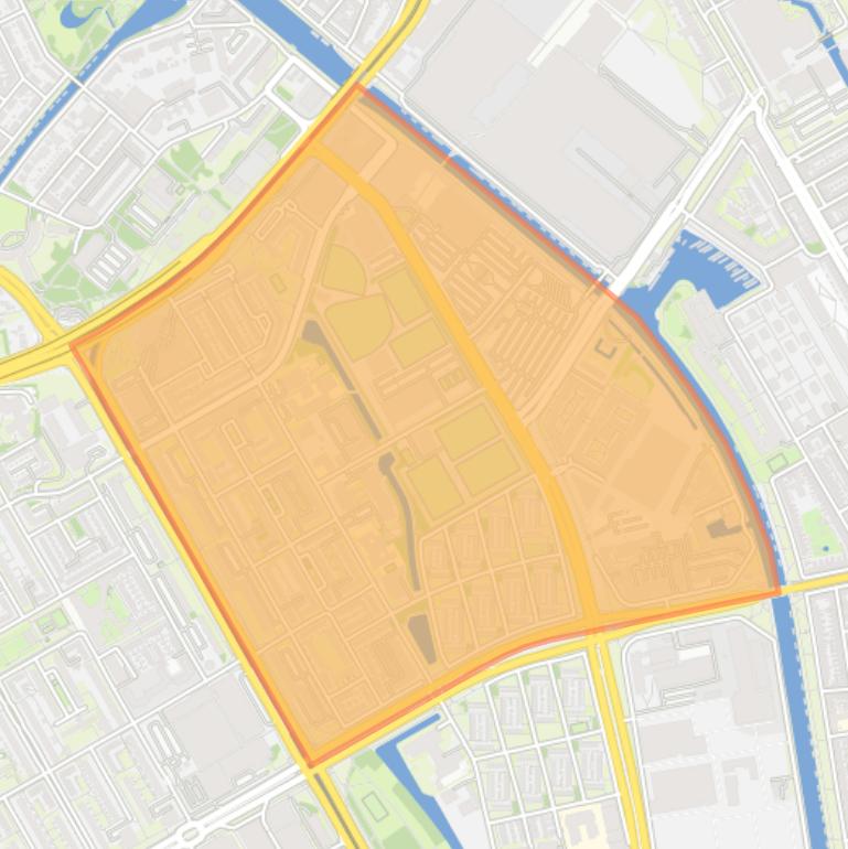 Kaart van de buurt Transwijk-Noord.