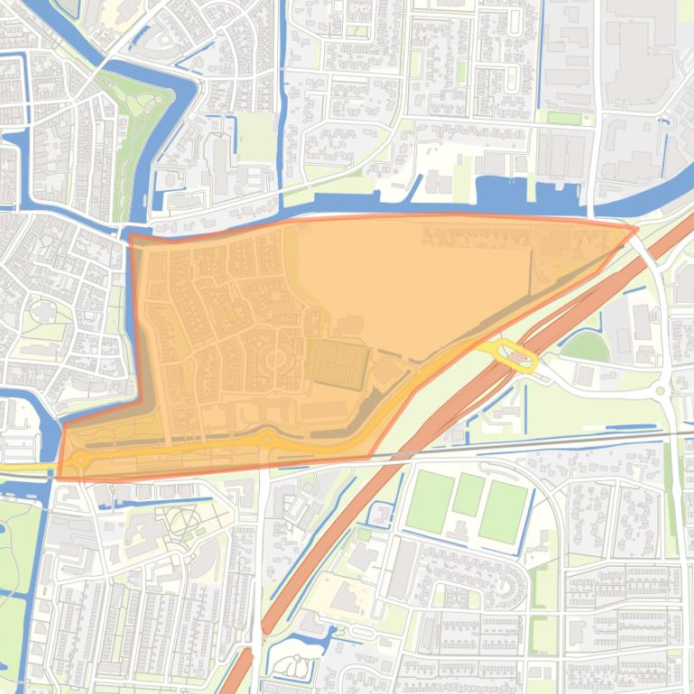 Kaart van de Trebolbuurt.