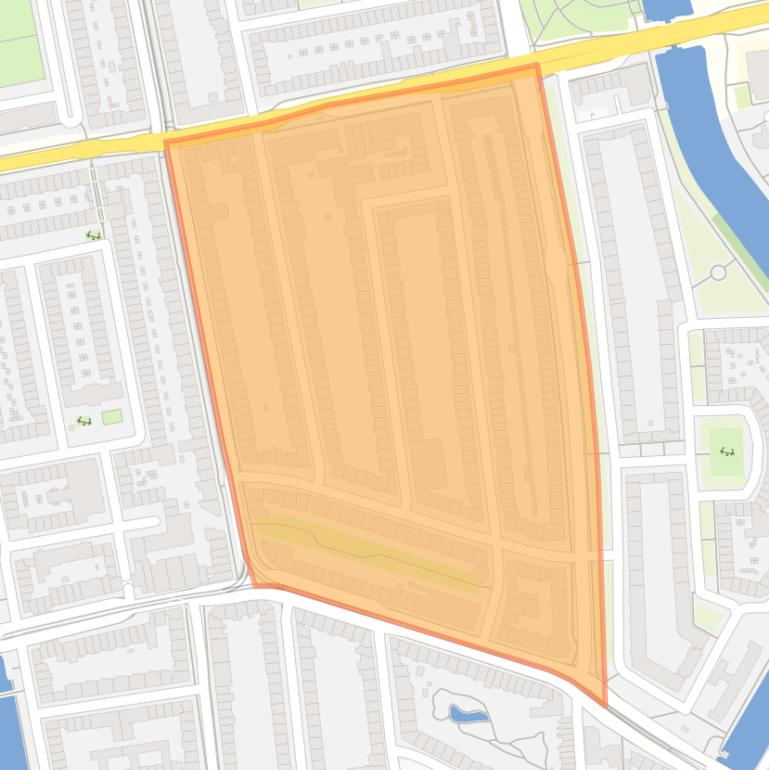 Kaart van de Trompbuurt.