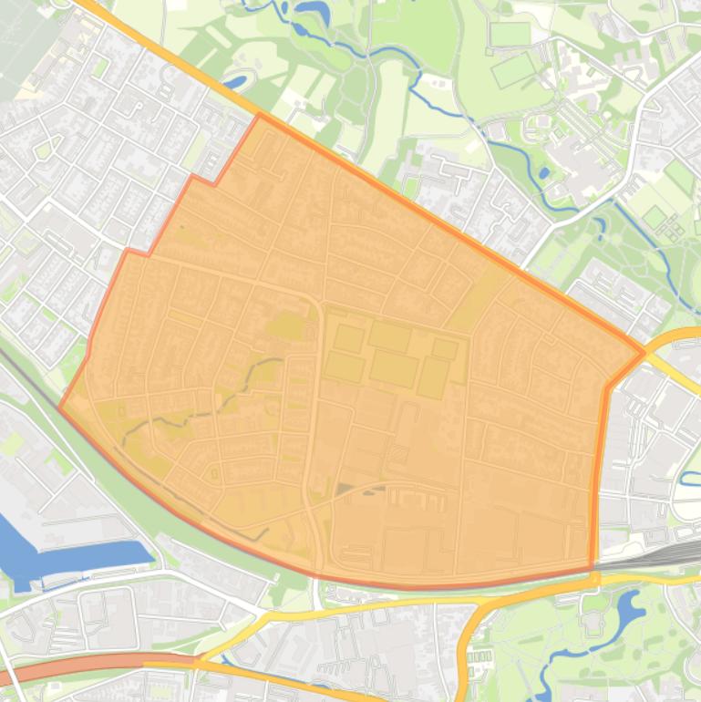 Kaart van de buurt Tubantia-Toekomst.