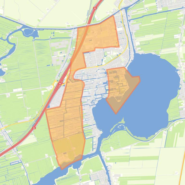 Kaart van de buurt Tuinbouwgebied.