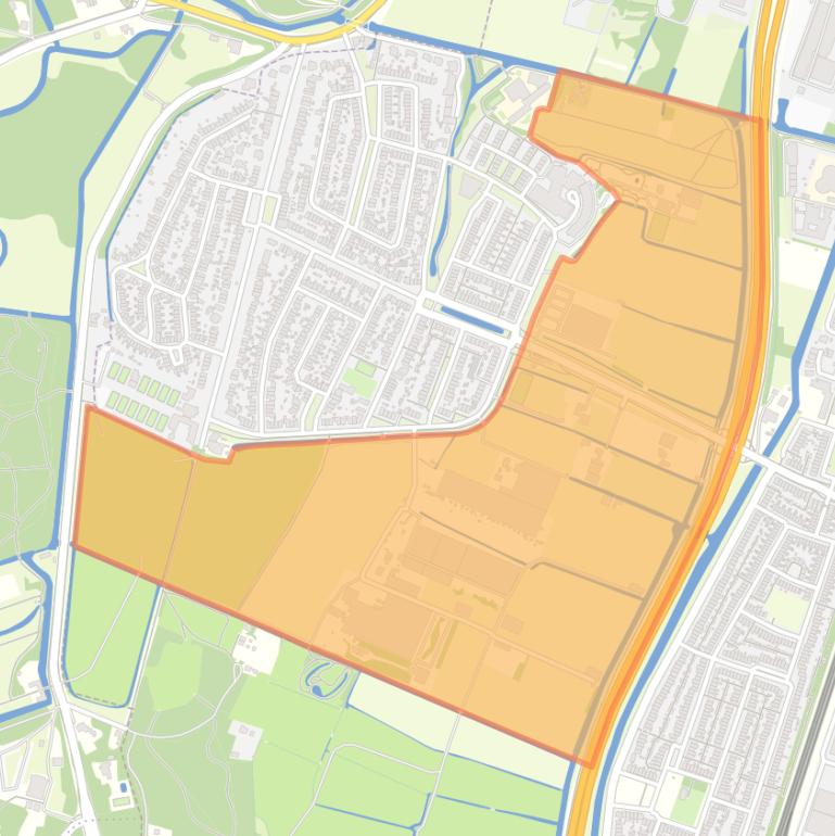 Kaart van de buurt Tuinbouwgebied-noord.