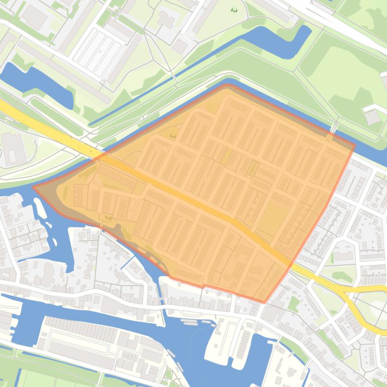 Kaart van de buurt Tuindorp Nieuwendam-West.