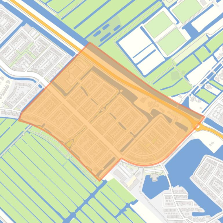 Kaart van de Tuinenbuurt.