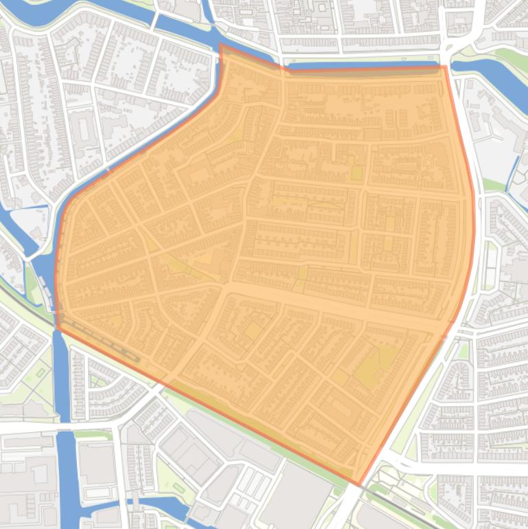 Kaart van de buurt Tuinstadwijk.