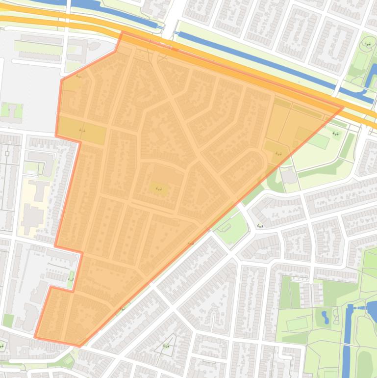 Kaart van de buurt Tuinwijk-West.