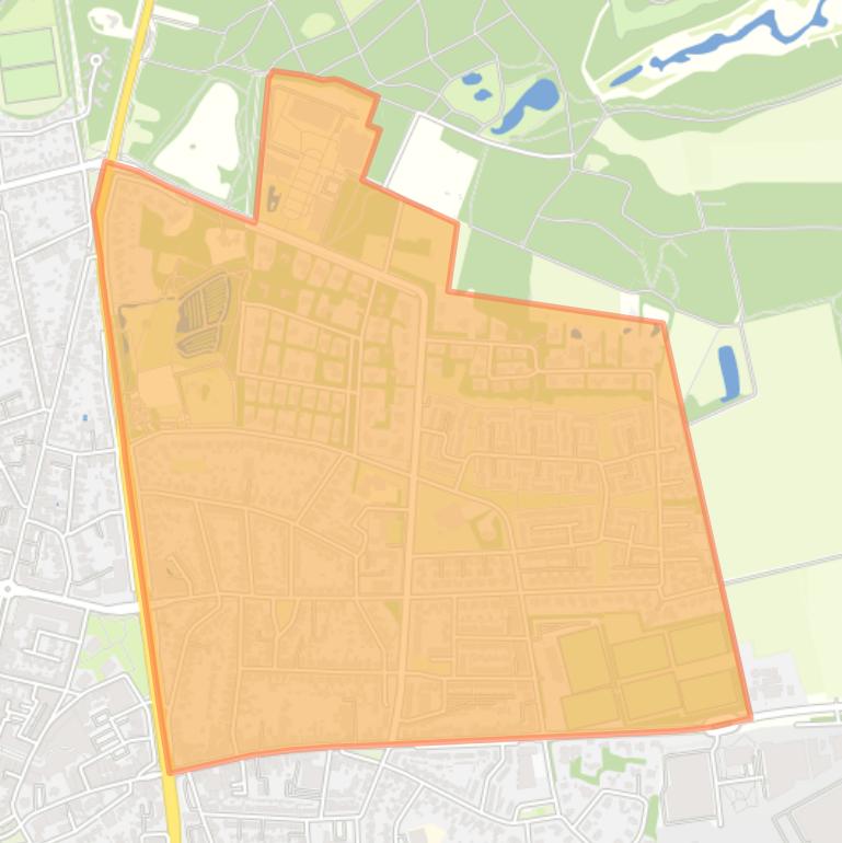 Kaart van de buurt Turfberg-Noord.