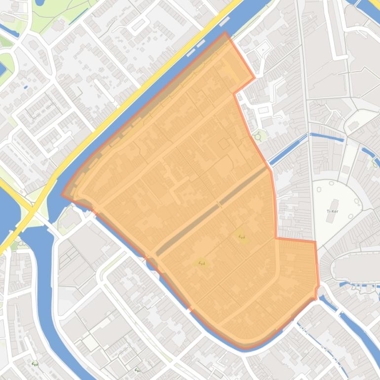 Kaart van de buurt Turfmarkt en omgeving.