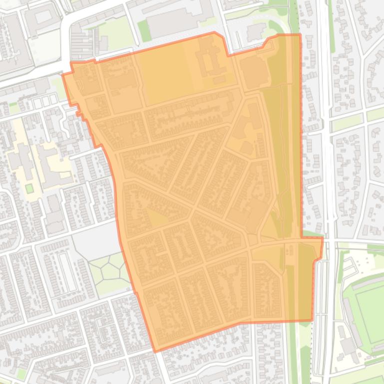 Kaart van de Tussenbeeksbuurt.