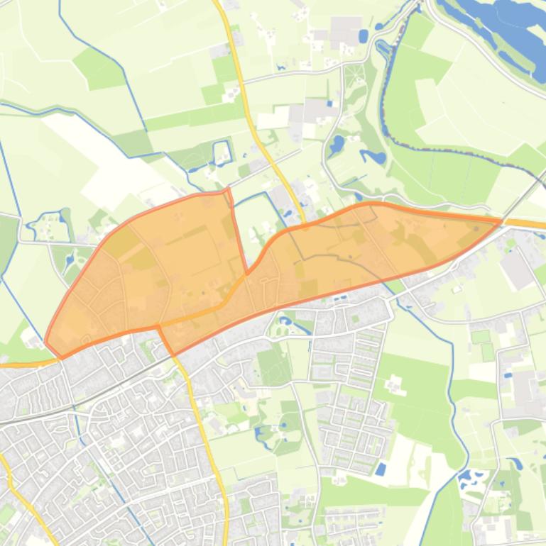 Kaart van de buurt Twello Noord.
