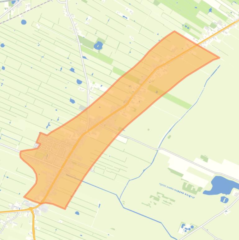 Kaart van de buurt Twijzel.