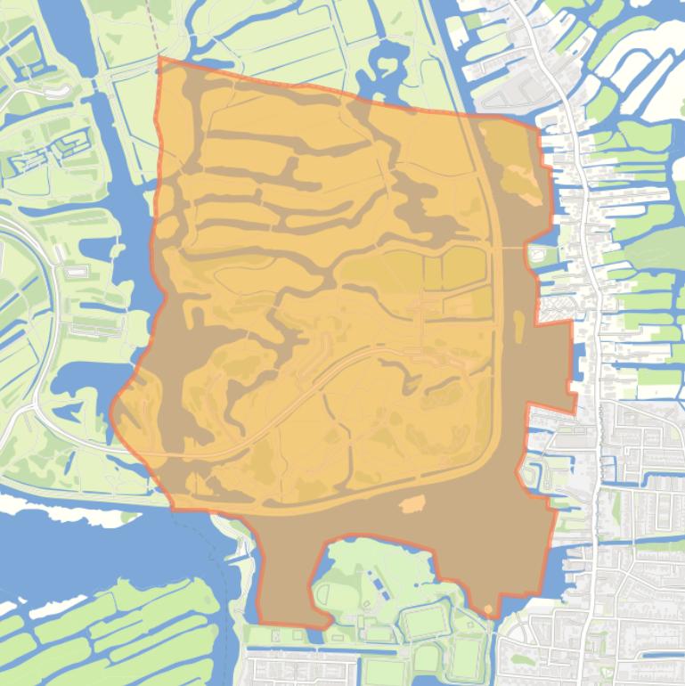 Kaart van de buurt Twiske.