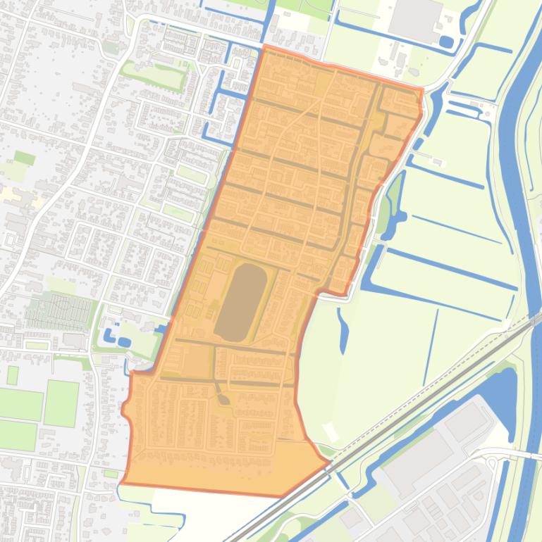 Kaart van de buurt Twuyverhoek en Oostwal.