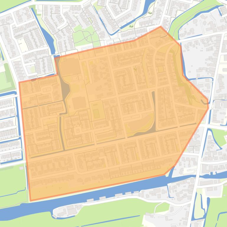 Kaart van de buurt Uitbreiding West.