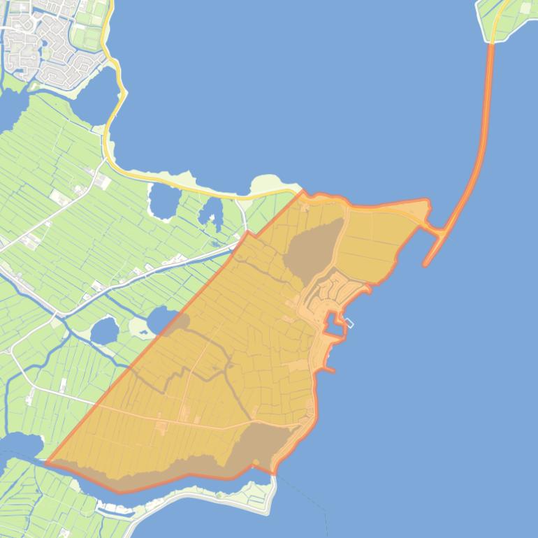 Kaart van de buurt Uitdam.