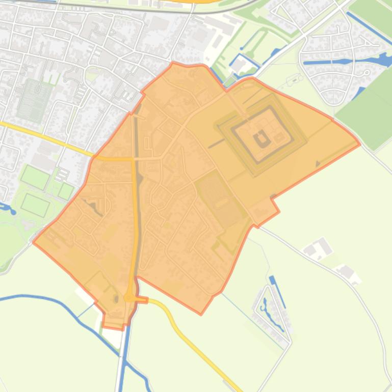 Kaart van de buurt Uithuizen Zuid - Oost.