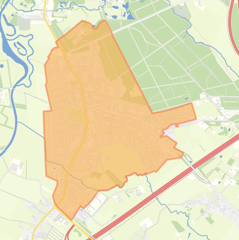 Kaart van de buurt Ulvenhout.