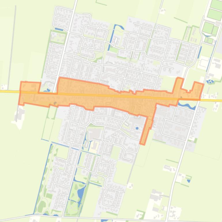 Kaart van de buurt Ureterp-Centrum.