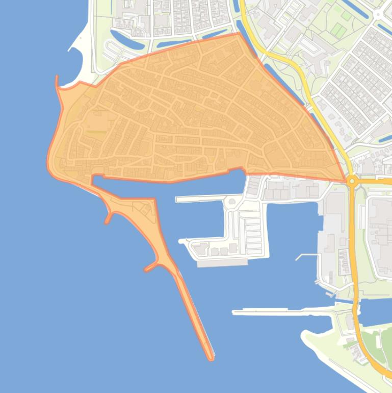 Kaart van de buurt Urk-Kom.