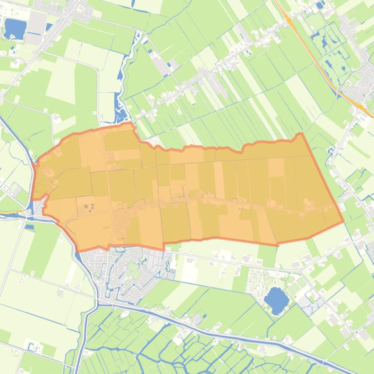 Kaart van de buurt Ursem Verspreide huizen Noord.