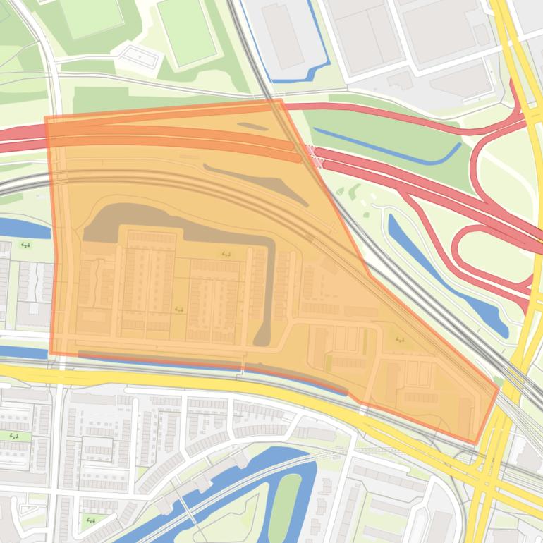 Kaart van de Vakbondsliedenbuurt.