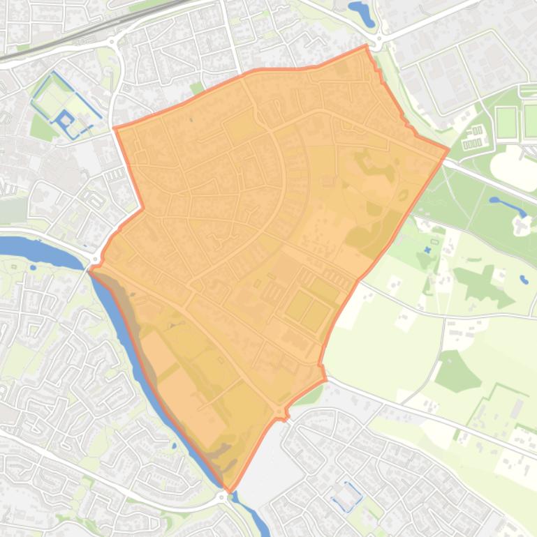 Kaart van de buurt Valendries.