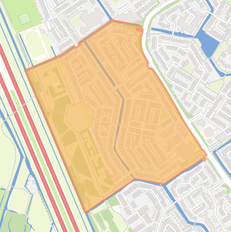 Kaart van de buurt Valkenkamp.