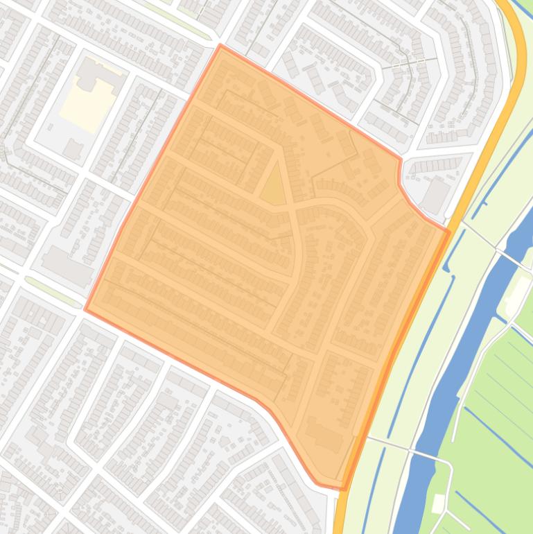 Kaart van de Van Aemstelbuurt.