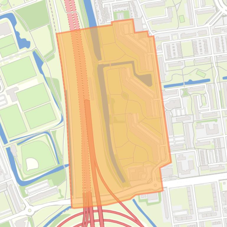 Kaart van de Van Beethovenbuurt.