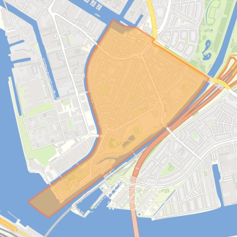 Kaart van de Van der Pekbuurt.