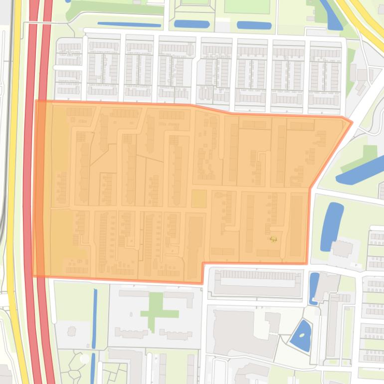 Kaart van de buurt Van Ewijckstraat en omgeving.