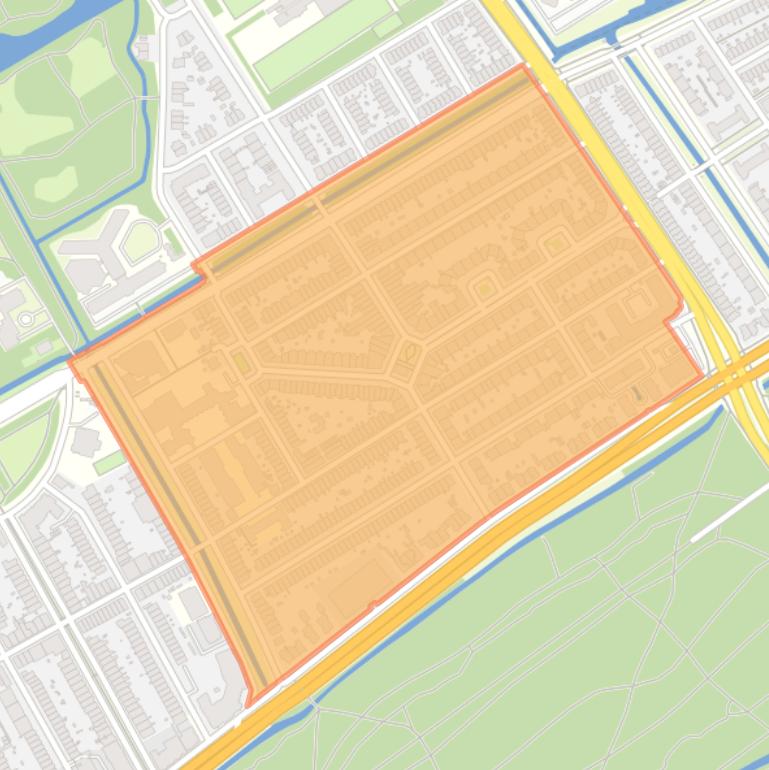 Kaart van de buurt Van Hoytemastraat en omgeving.