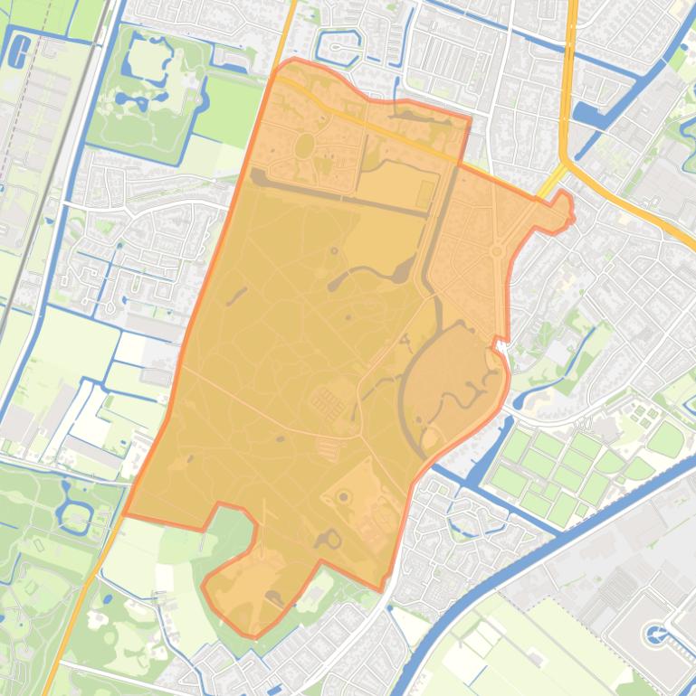 Kaart van de Van Merlenbuurt en Valkenburgerplein en omgeving.