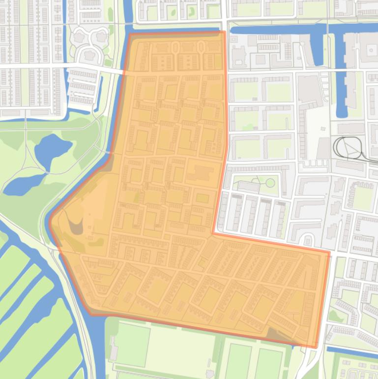 Kaart van de Van Tijenbuurt.